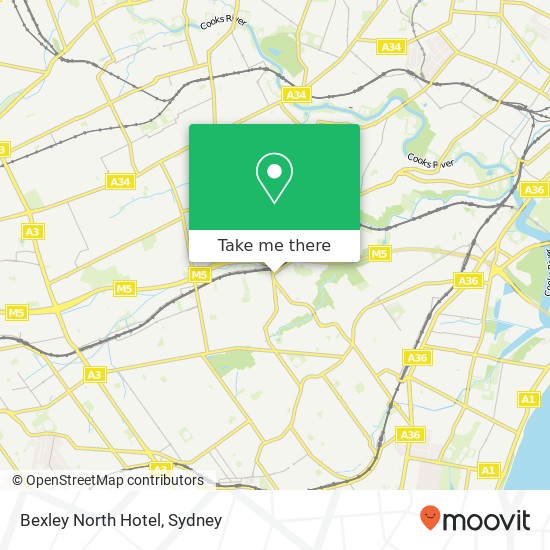 Mapa Bexley North Hotel