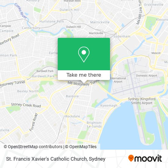 St. Francis Xavier's Catholic Church map