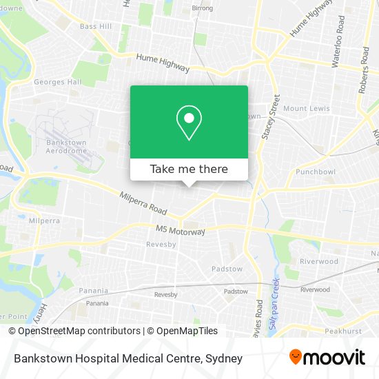 Mapa Bankstown Hospital Medical Centre