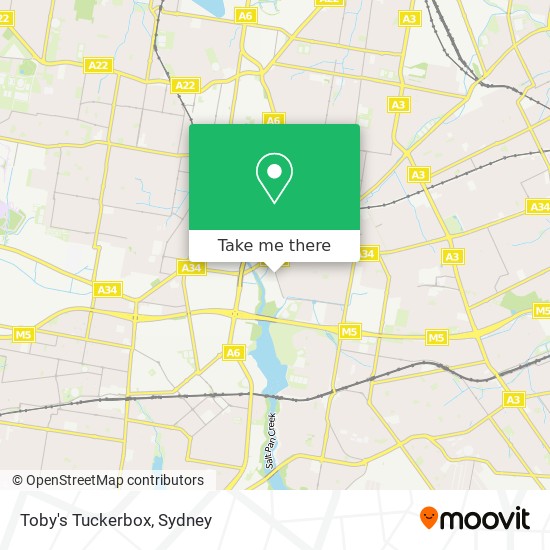 Mapa Toby's Tuckerbox