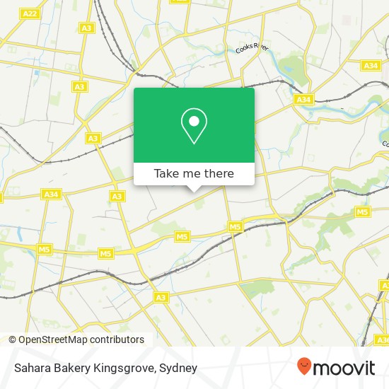 Sahara  Bakery Kingsgrove map