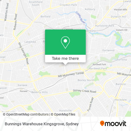 Bunnings Warehouse Kingsgrove map