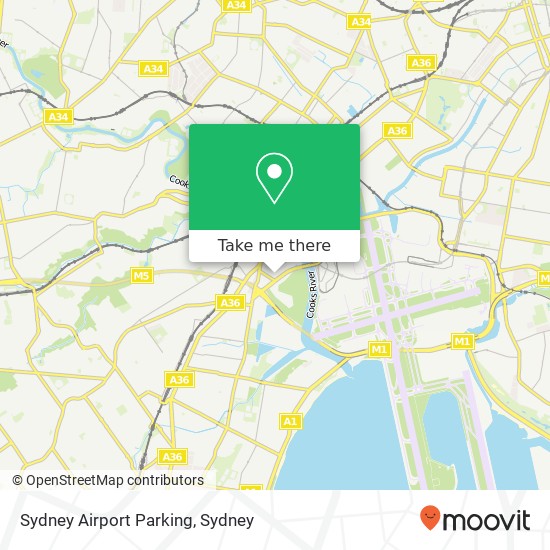 Mapa Sydney Airport Parking