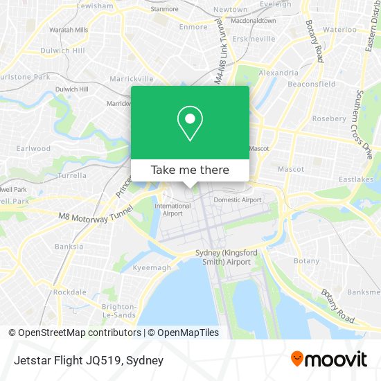 Jetstar Flight JQ519 map