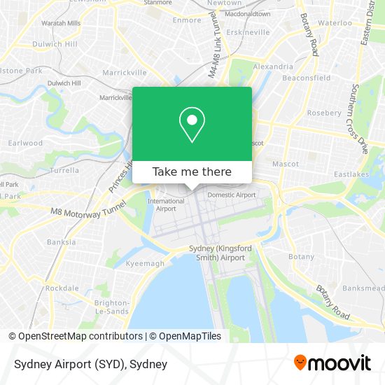 Sydney Airport (SYD) map