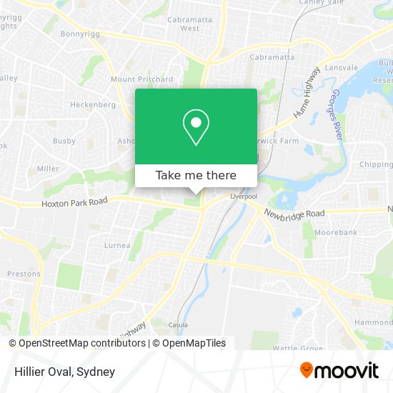 Mapa Hillier Oval