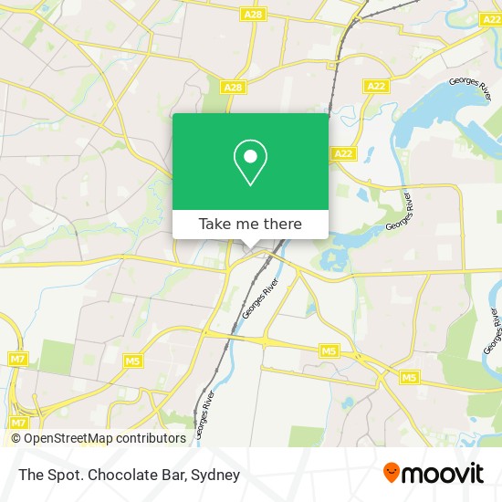 The Spot. Chocolate Bar map