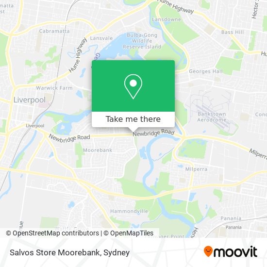 Salvos Store Moorebank map