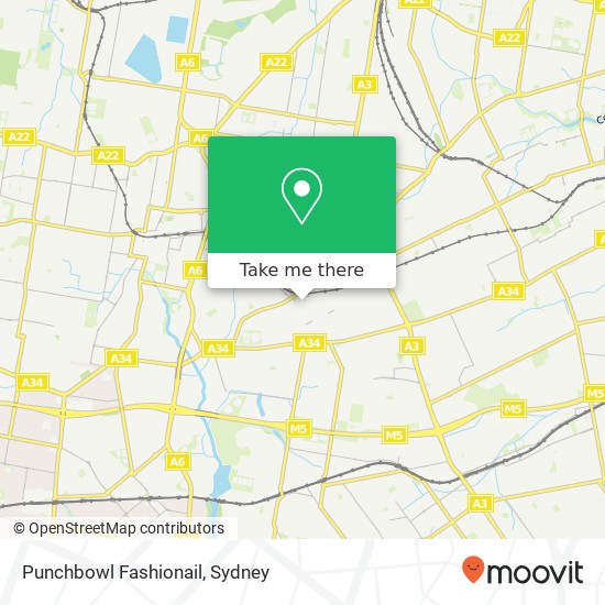 Punchbowl Fashionail map