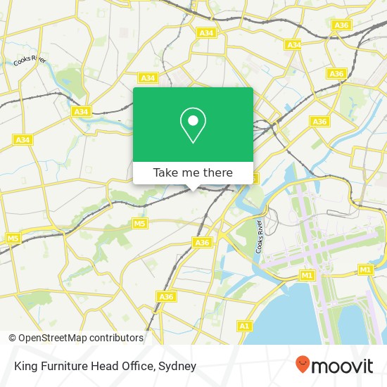 King Furniture Head Office map