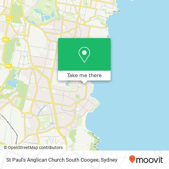 Mapa St Paul's Anglican Church South Coogee