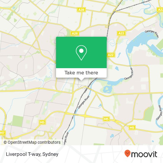 Mapa Liverpool T-way