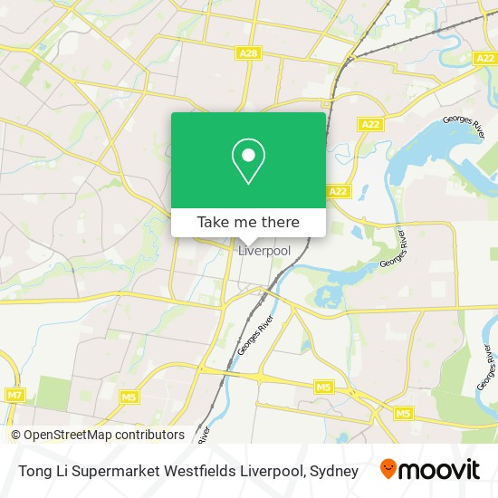 Tong Li Supermarket Westfields Liverpool map