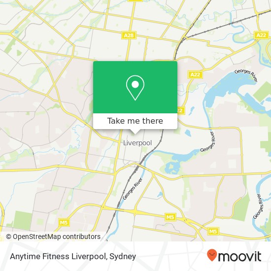 Anytime Fitness Liverpool map
