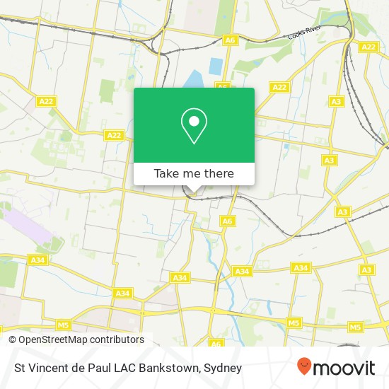 St Vincent de Paul LAC Bankstown map