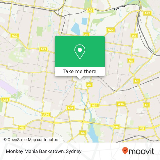 Mapa Monkey Mania Bankstown