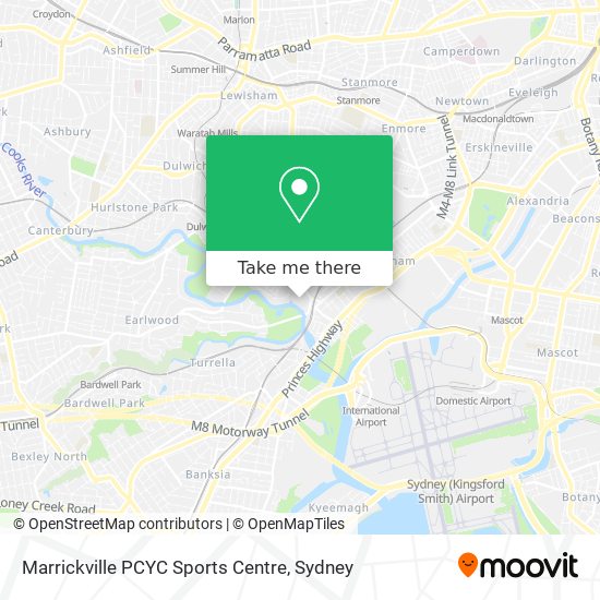Marrickville PCYC Sports Centre map
