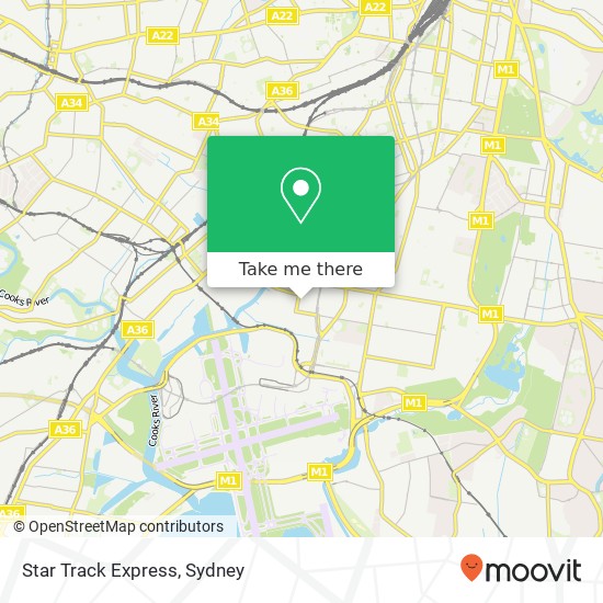 Star Track Express map