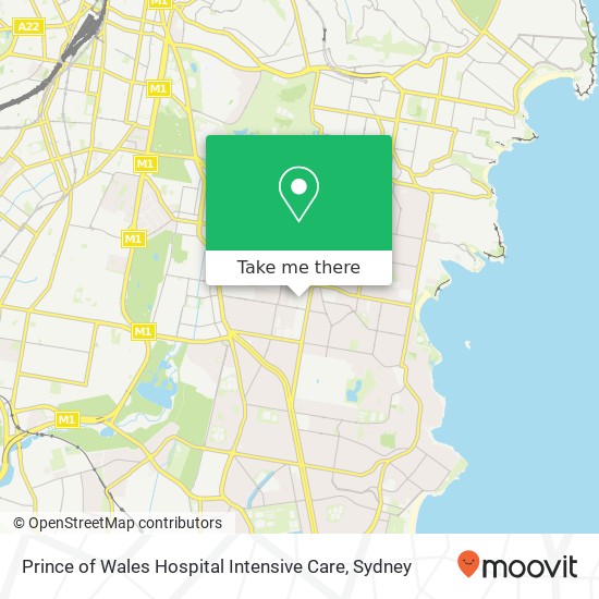 Prince of Wales Hospital Intensive Care map