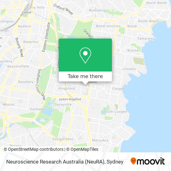 Neuroscience Research Australia (NeuRA) map