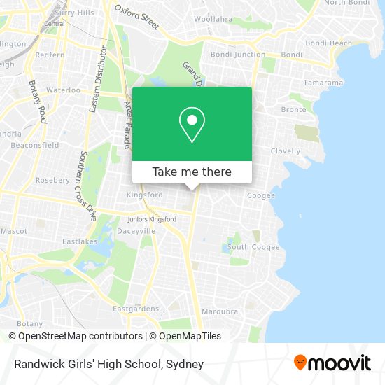 Randwick Girls' High School map