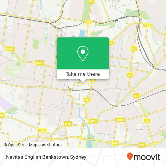 Mapa Navitas English Bankstown