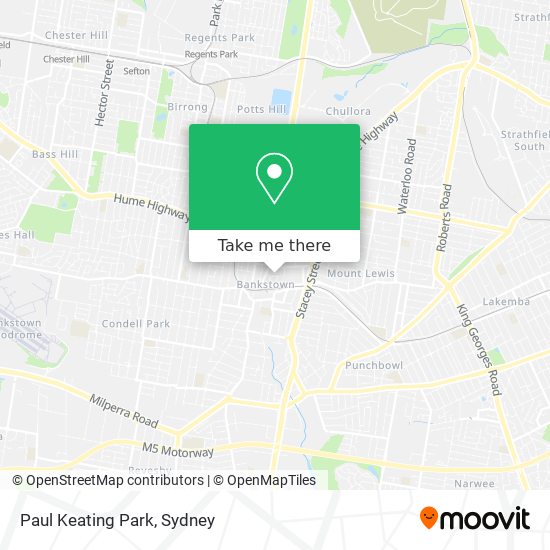 Mapa Paul Keating Park