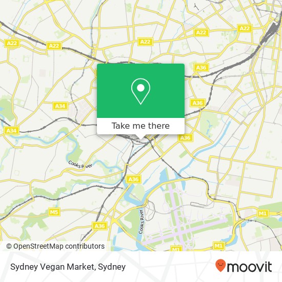 Mapa Sydney Vegan Market