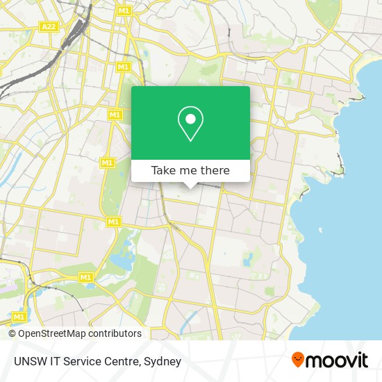 Mapa UNSW IT Service Centre