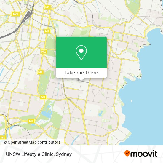 UNSW Lifestyle Clinic map