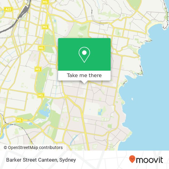 Barker Street Canteen map