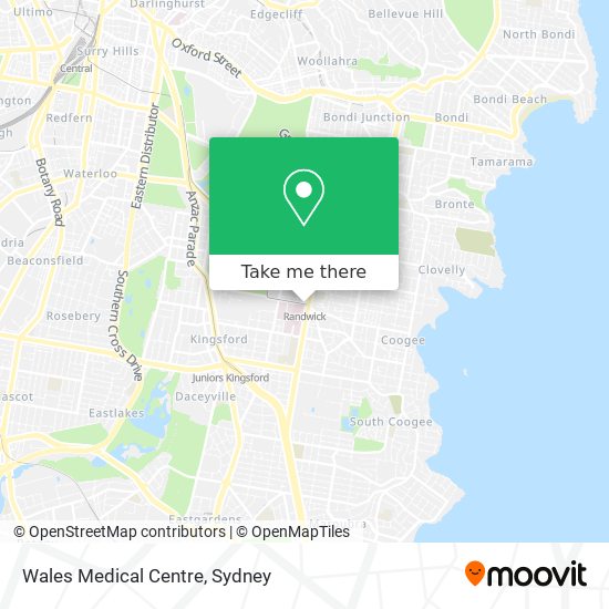 Mapa Wales Medical Centre