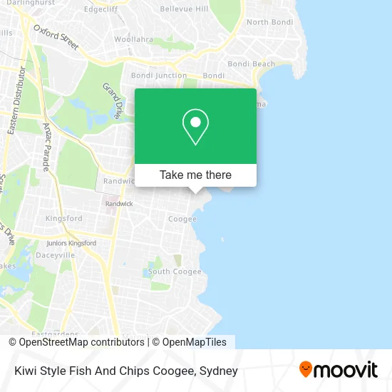 Kiwi Style Fish And Chips Coogee map