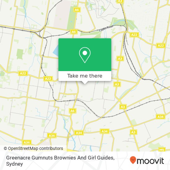 Greenacre Gumnuts Brownies And Girl Guides map