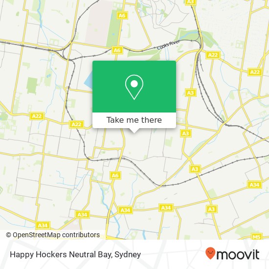 Mapa Happy Hockers Neutral Bay