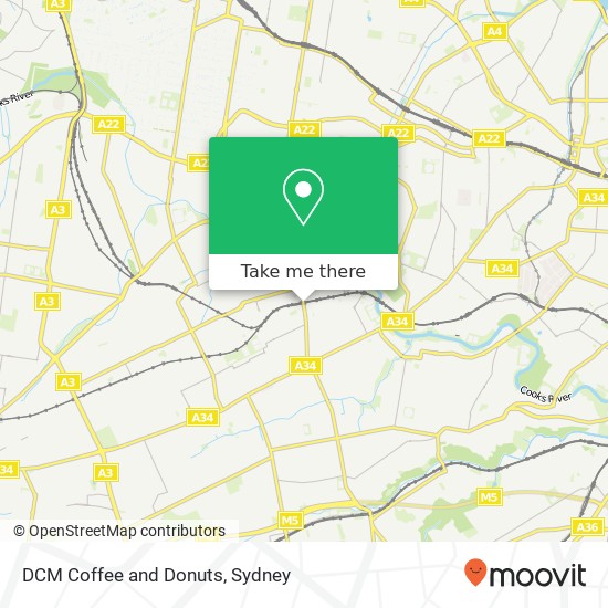 DCM Coffee and Donuts map