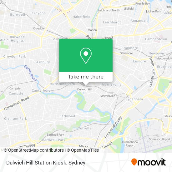 Dulwich Hill Station Kiosk map