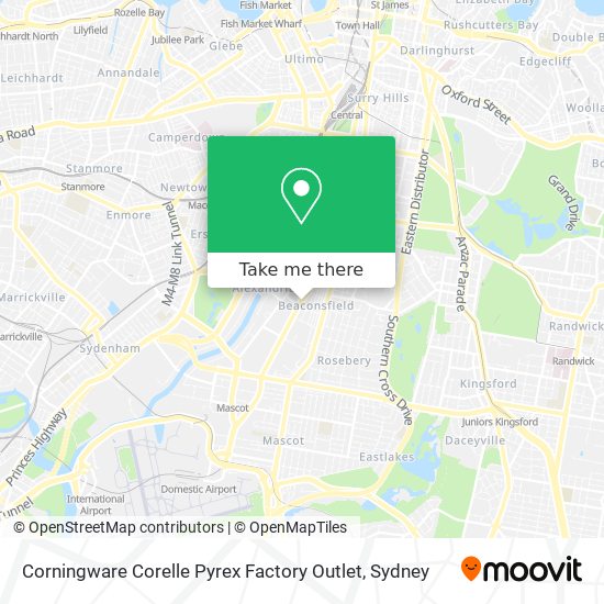 Corningware Corelle Pyrex Factory Outlet map
