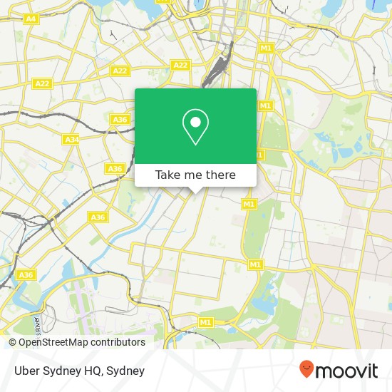 Uber Sydney HQ map