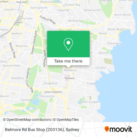 Belmore Rd Bus Stop (203136) map