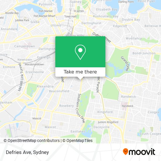 Defries Ave map