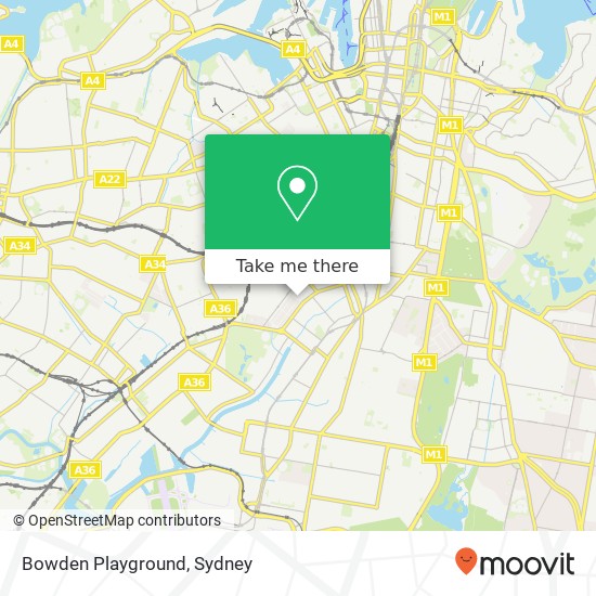 Mapa Bowden Playground