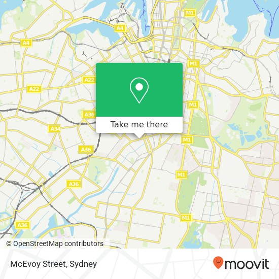 McEvoy Street map