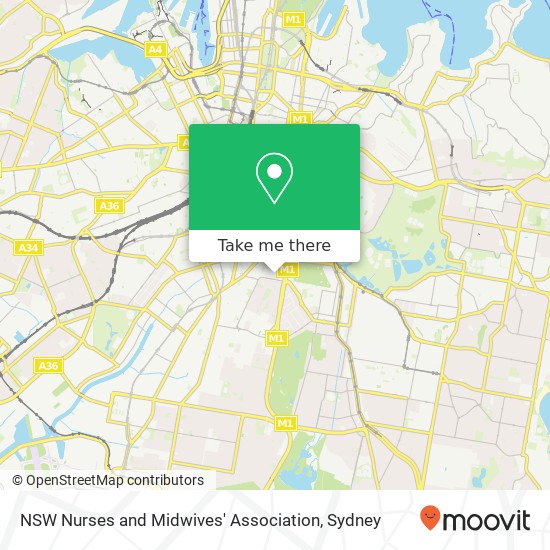 Mapa NSW Nurses and Midwives' Association