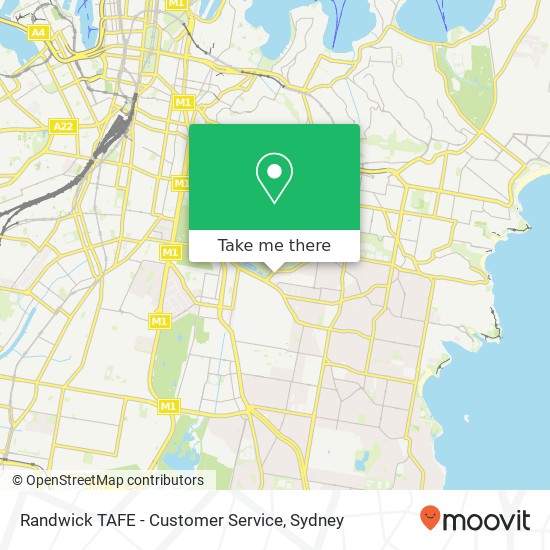 Randwick TAFE - Customer Service map