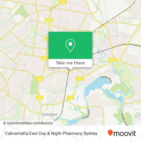 Mapa Cabramatta East Day & Night Pharmacy