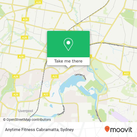 Anytime Fitness Cabramatta map