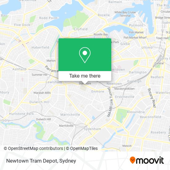 Newtown Tram Depot map