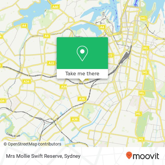 Mapa Mrs Mollie Swift Reserve