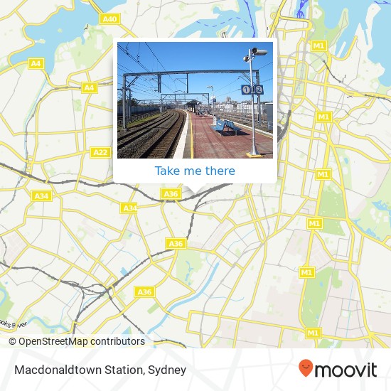 Mapa Macdonaldtown Station